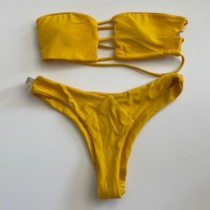 SHEIN yellow bikini set